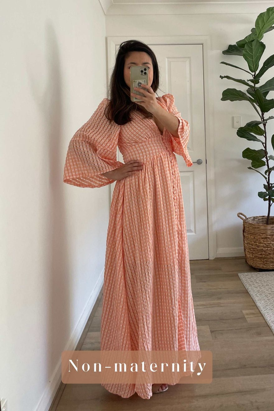 Esther & Co. Chantel Peach Maxi Dress photo 4