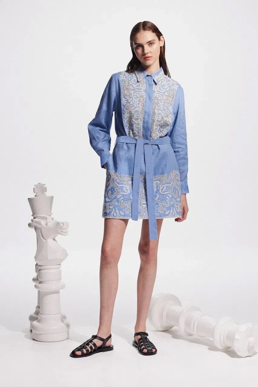 Alemais Arion Mini Dress Cornflower Blue Size AU 10 photo 10