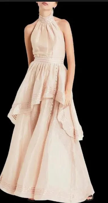 Aje Sienna Maxi Dress Blush Size 6 photo 2