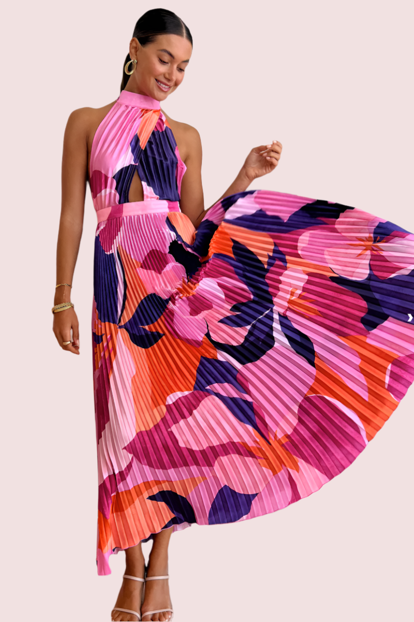 L'idée Renaissance Gown in Capri Print Pink photo 4