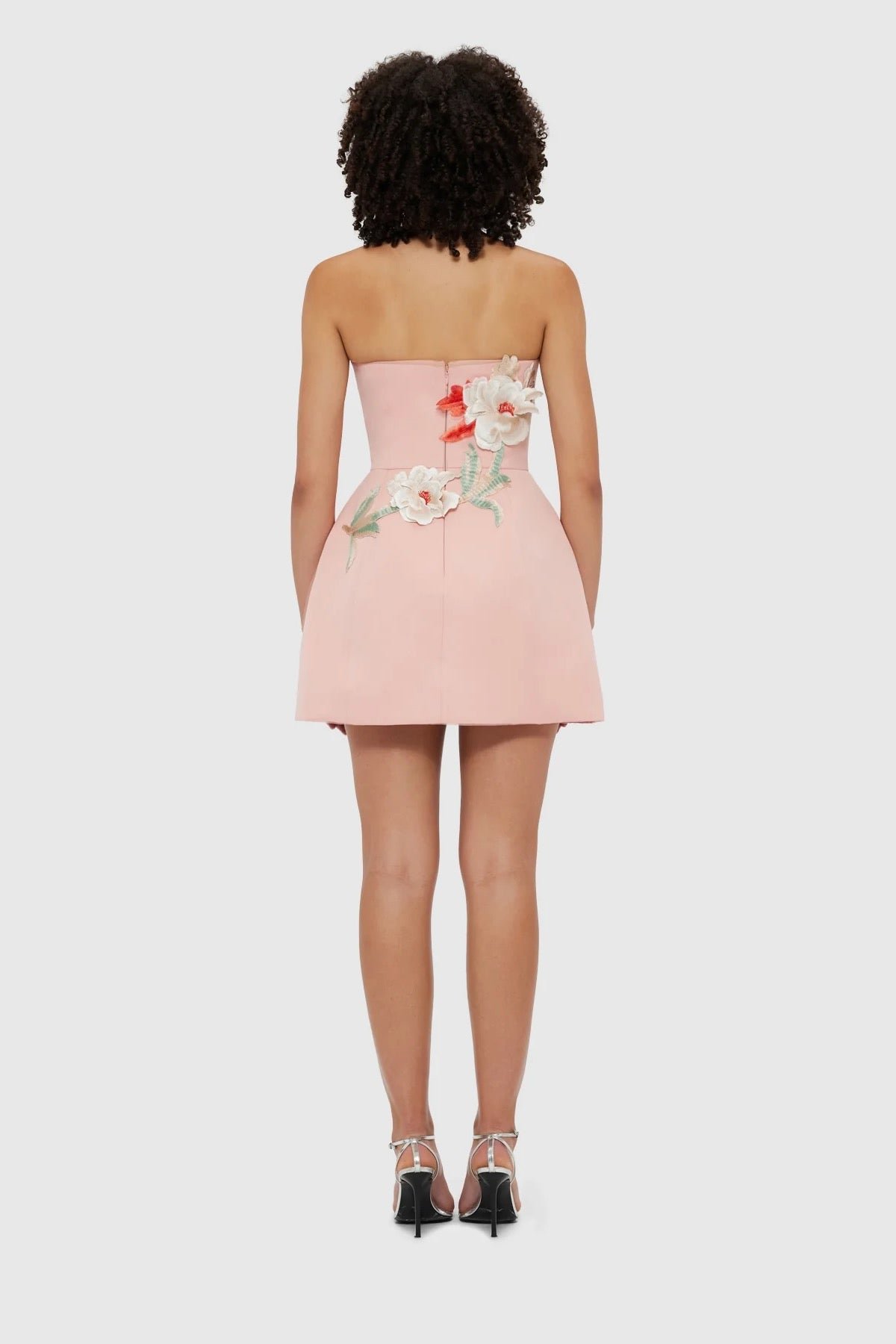 LEO LIN ROSARIO APPLIQUÉ BUSTIER MINI DRESS - PEONY PRINT photo 6