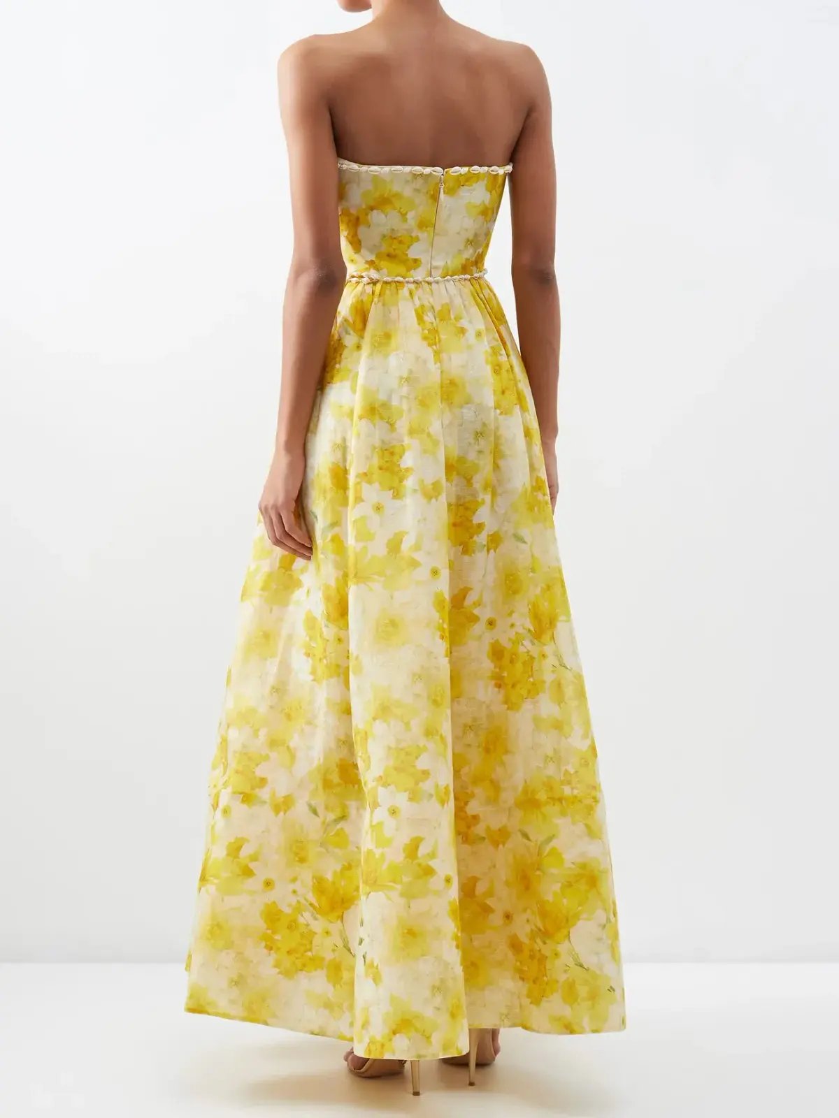Zimmermann Wonderland Shell Gown in Daffodil Print Size 0/AU 8 photo 3