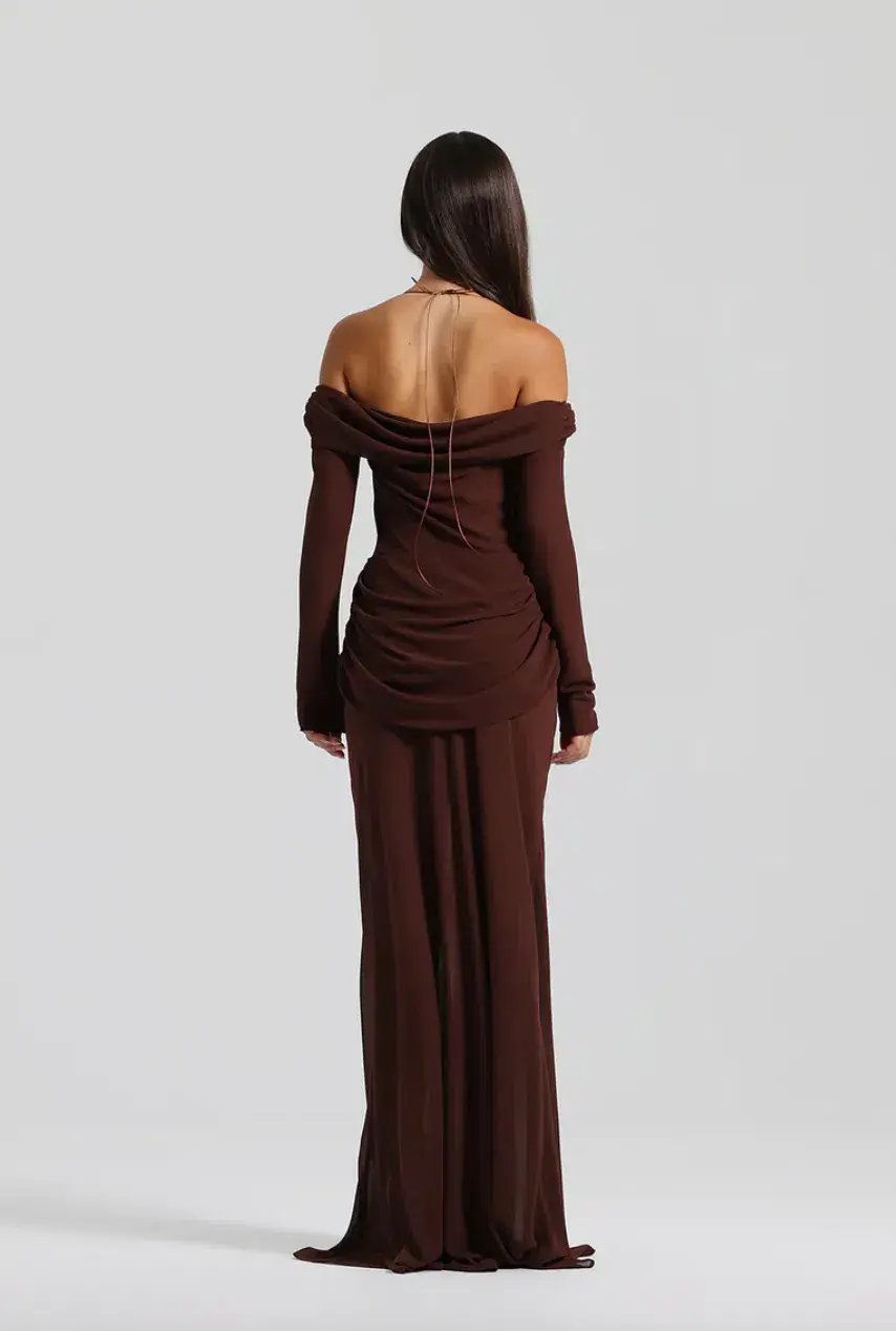 Natalie Rolt Emily Gown in Brown Size 8 photo 2