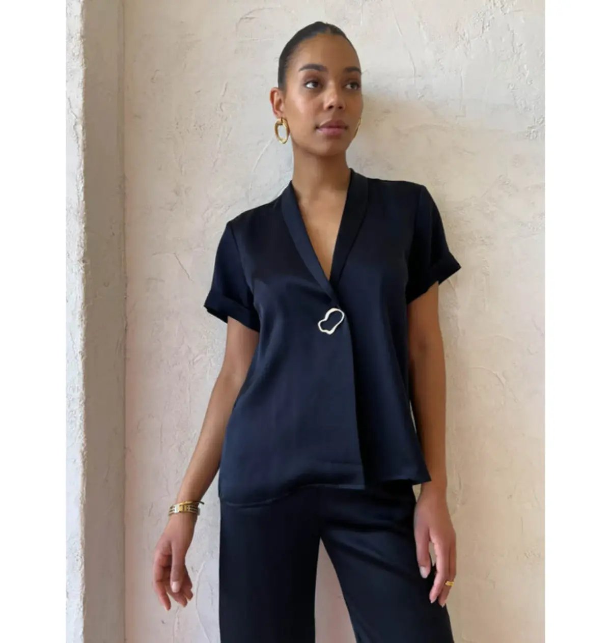 Viktoria & Woods Hallelujah Shirt and Chauffeur Trouser Set in Navy Size 2 / AU 10 photo 3