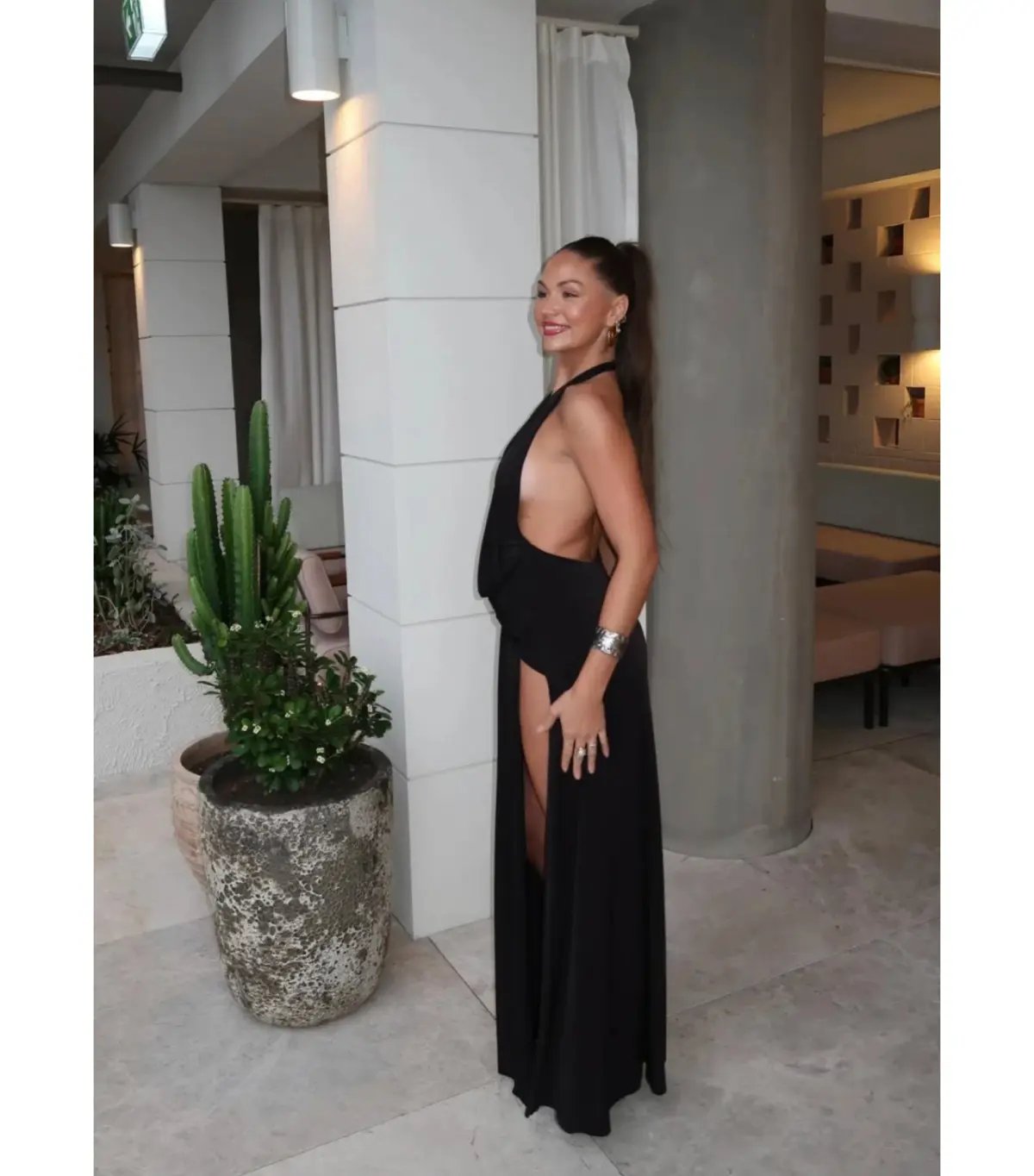 Natalie Rolt Winona Maxi Gown Black Size AU 10 photo 2