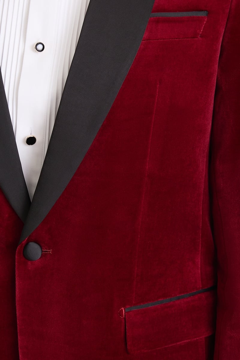 Red Velvet Tuxedo Jacket photo 5
