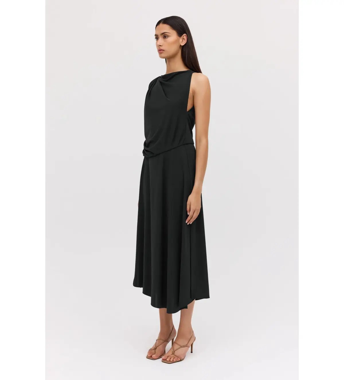 Bianca Spender Jersey Mandala Dress in Black Size S / AU 8 photo 2