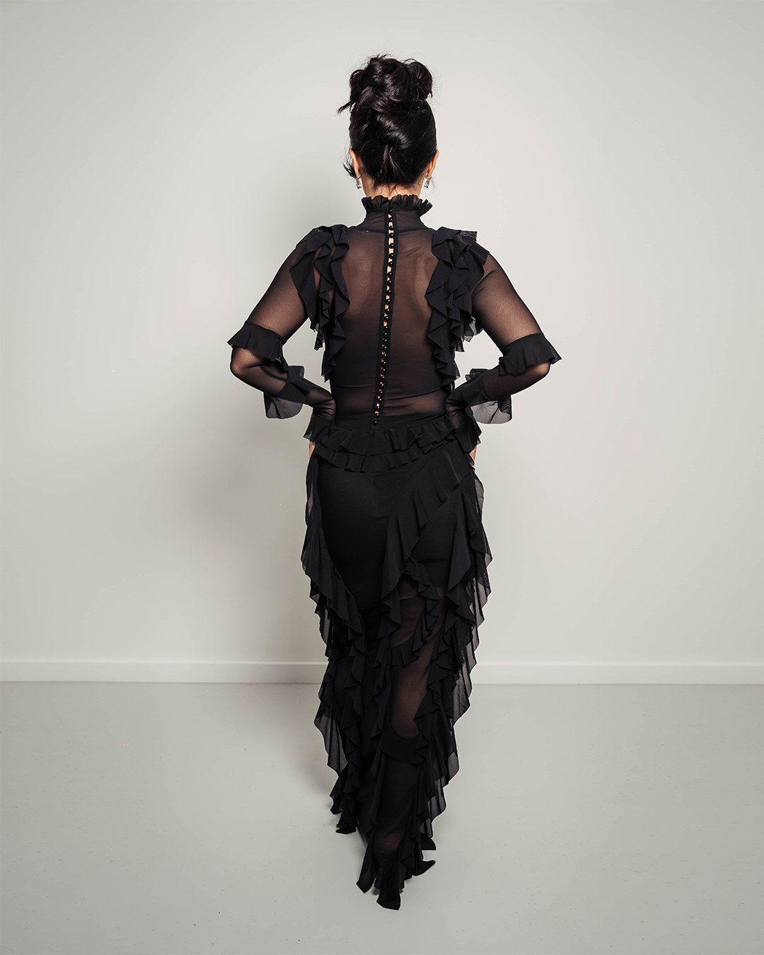 SPAIN MAXI DRESS BLACK photo 4