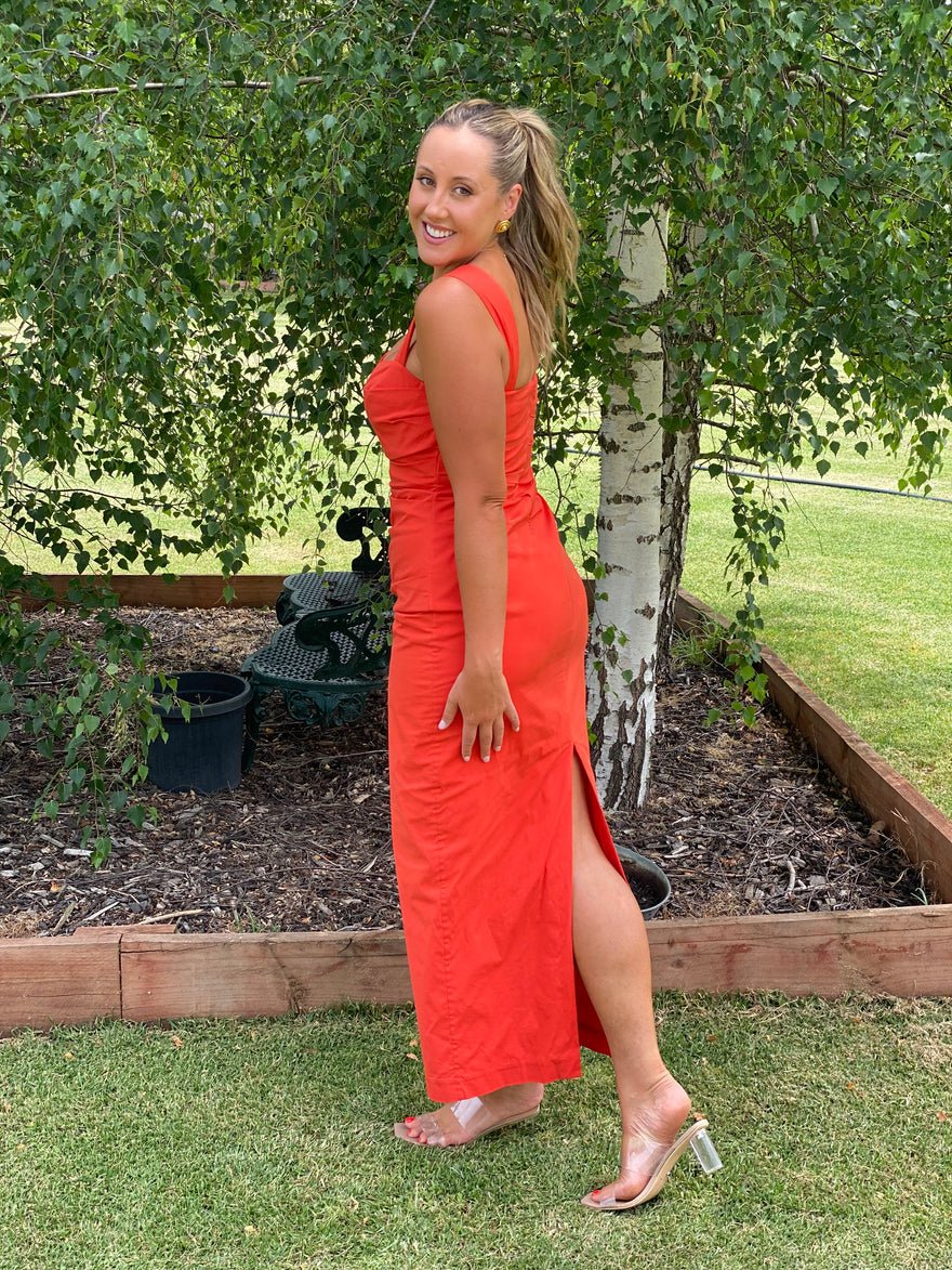Sir The Label Dahlia Balconette Gown - Tangerine photo 2