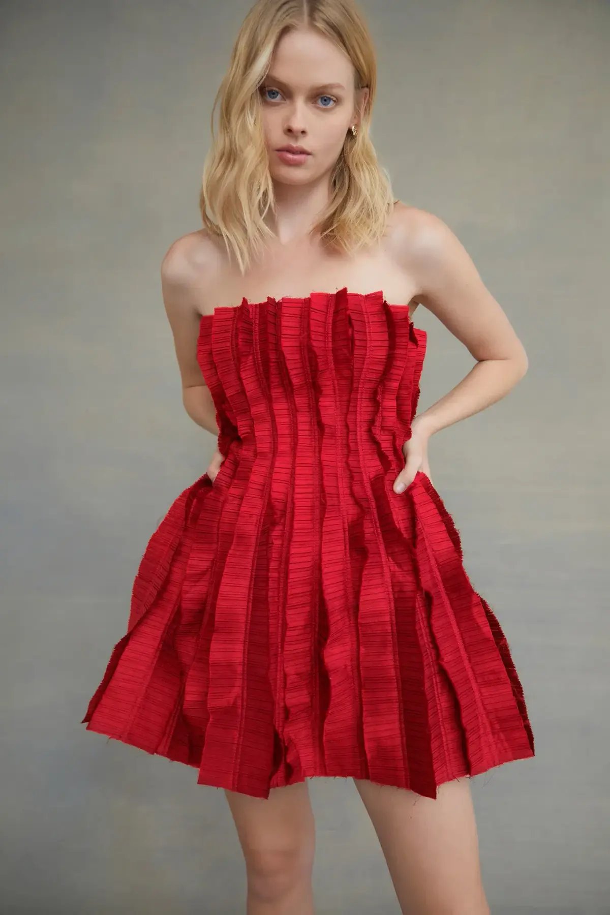 Aje Hybrid Mini Dress Red Size photo 6