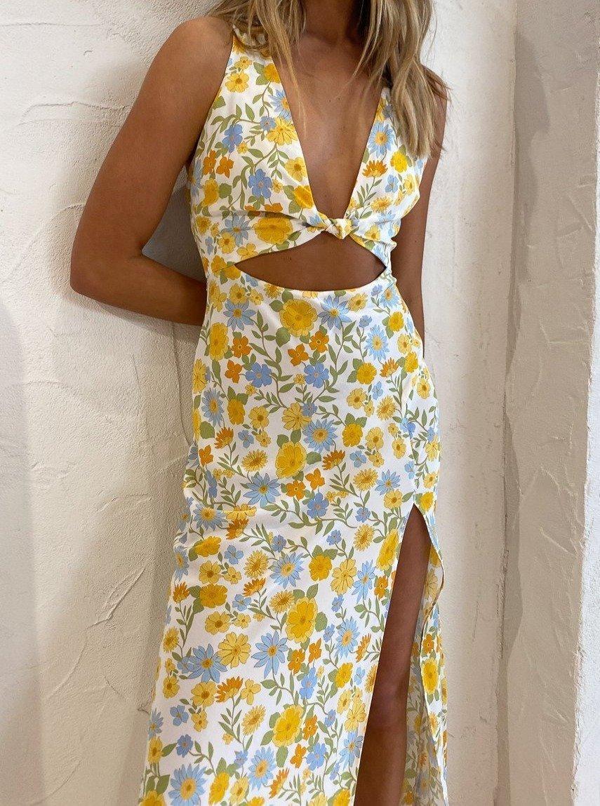Bec and Bridge Cali Sun Maxi Dress Print Size 10 photo 7