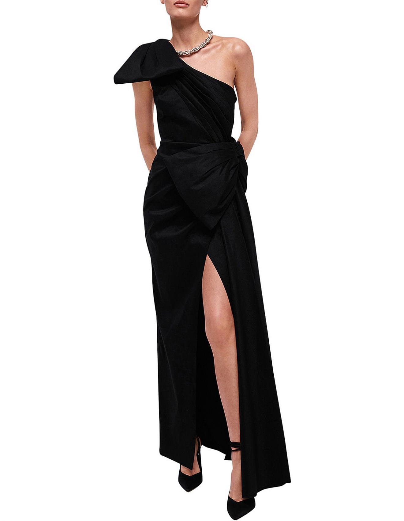 Rachel Gilbert FAUVE GOWN – BLACK photo 2