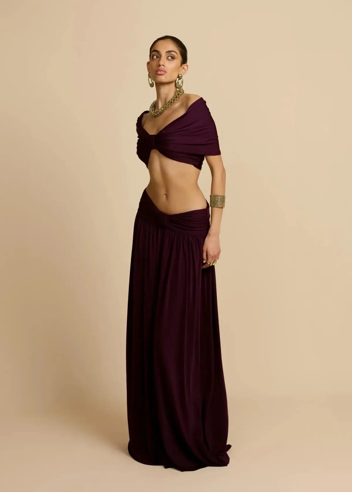 Arcina Ori Alessia Top And Skirt Set In Plum Size 8/ S photo 7