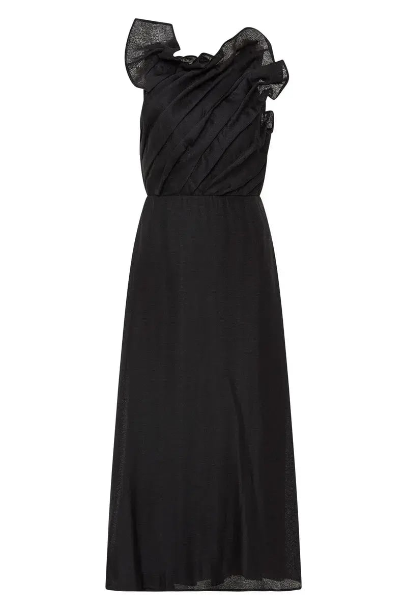 Aje Genesis Midi Dress Black Size 14 photo 3