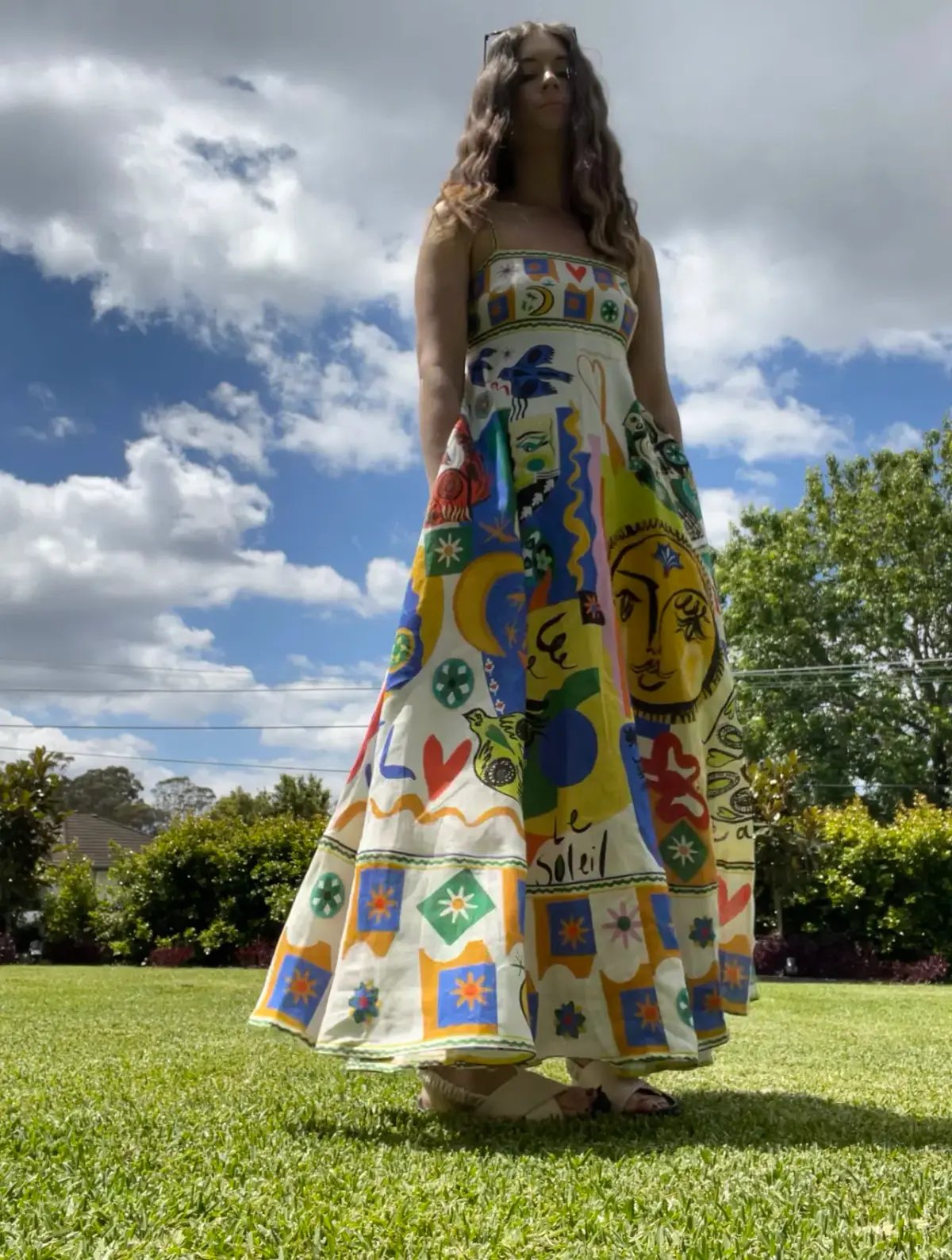 Alemais Soleil Linen Sun Dress Print Size 6 photo 9