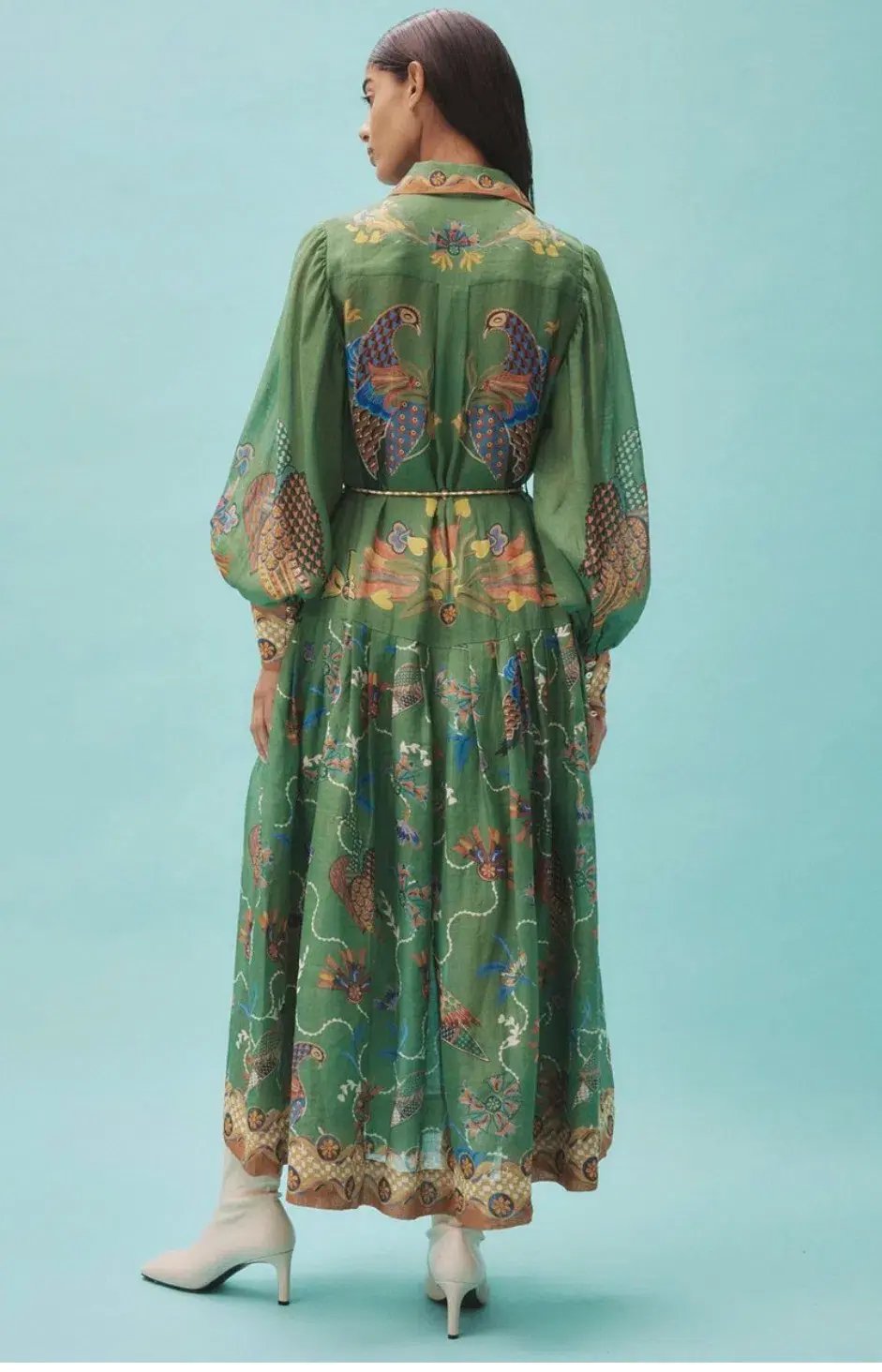 Alemais Birdie Shirtdress Green Size 16 photo 3