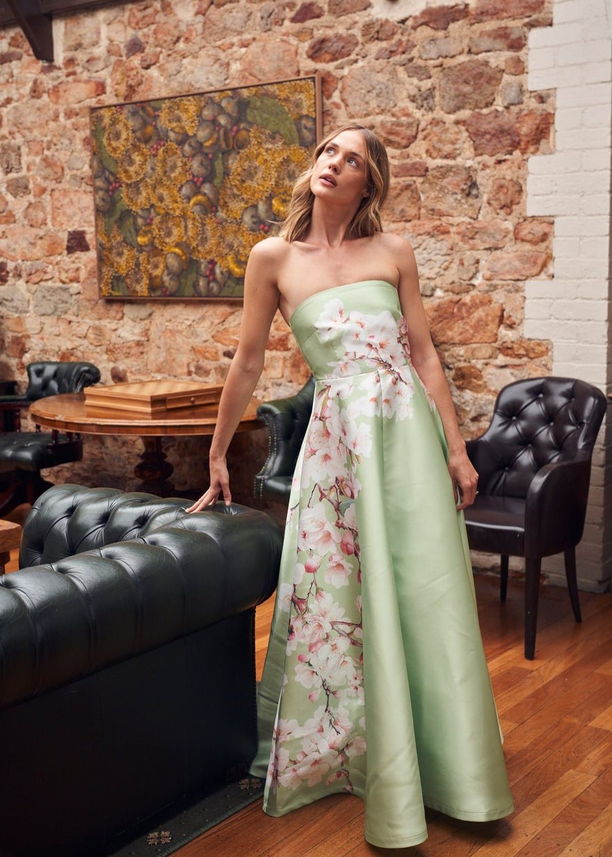 Aston Studio Audrey Dress In Paradise Blossom, Green photo 2