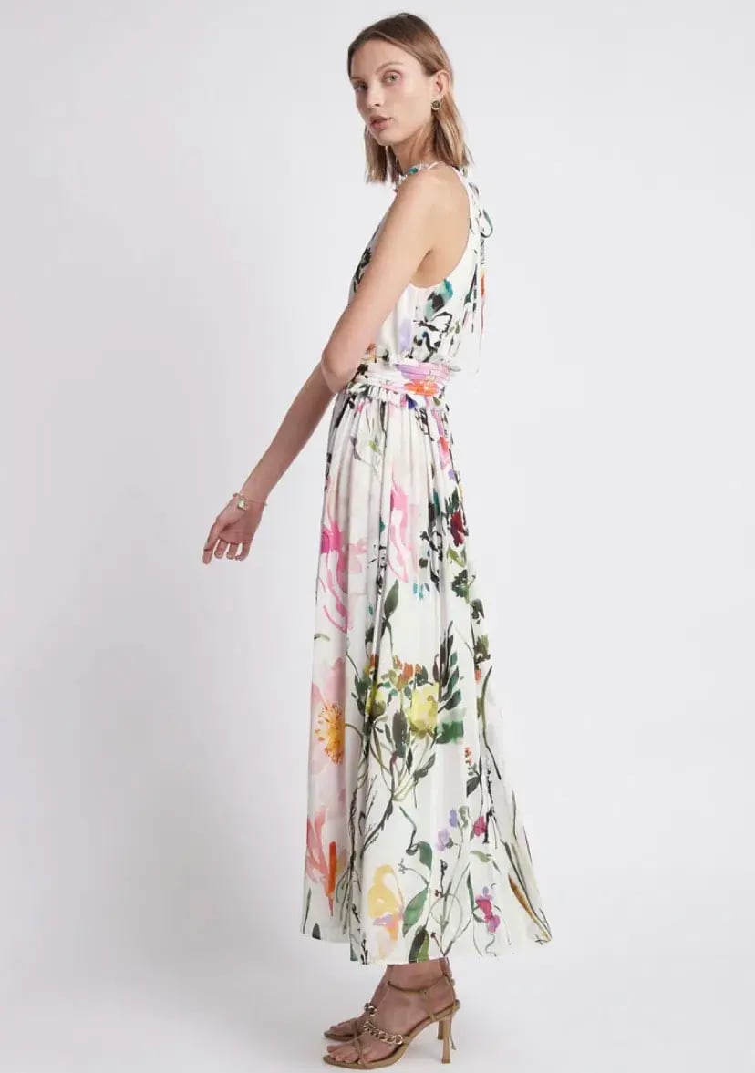 Aje Introspect High Neck Midi Dress Print Size 6 photo 3