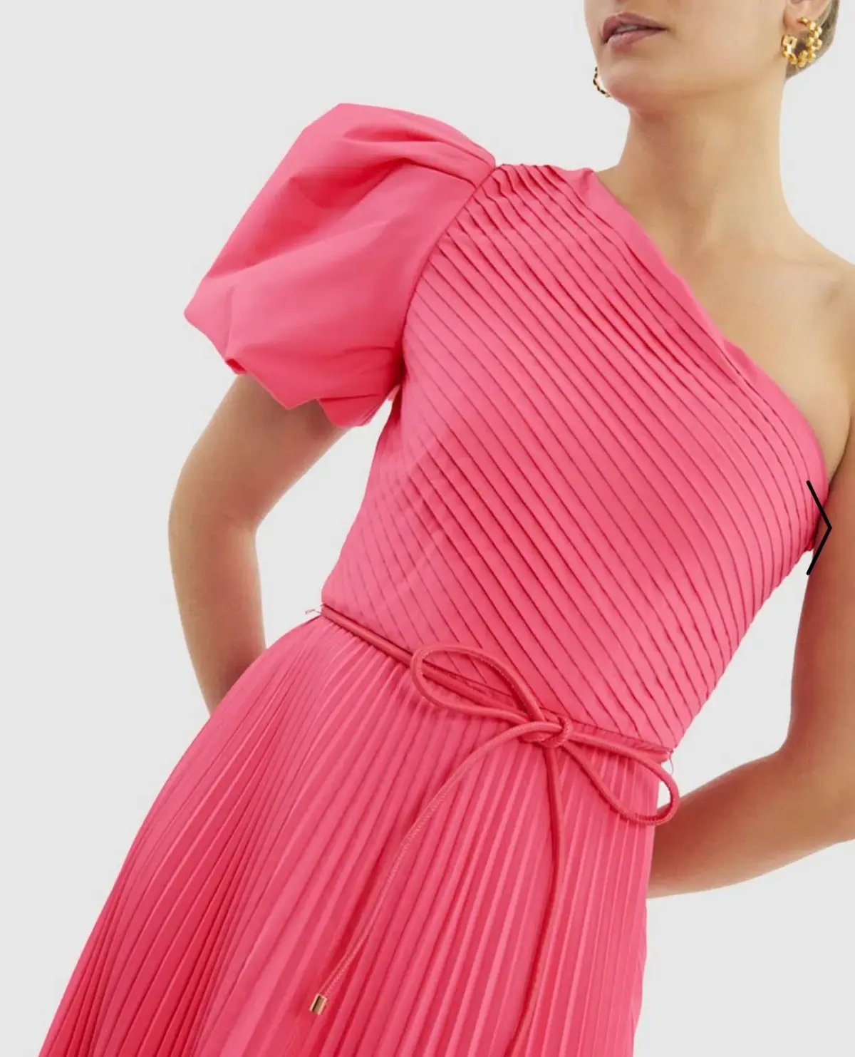 Rebecca Vallance  Rosa One Shoulder Midi Dress  Pink Size 12 photo 3