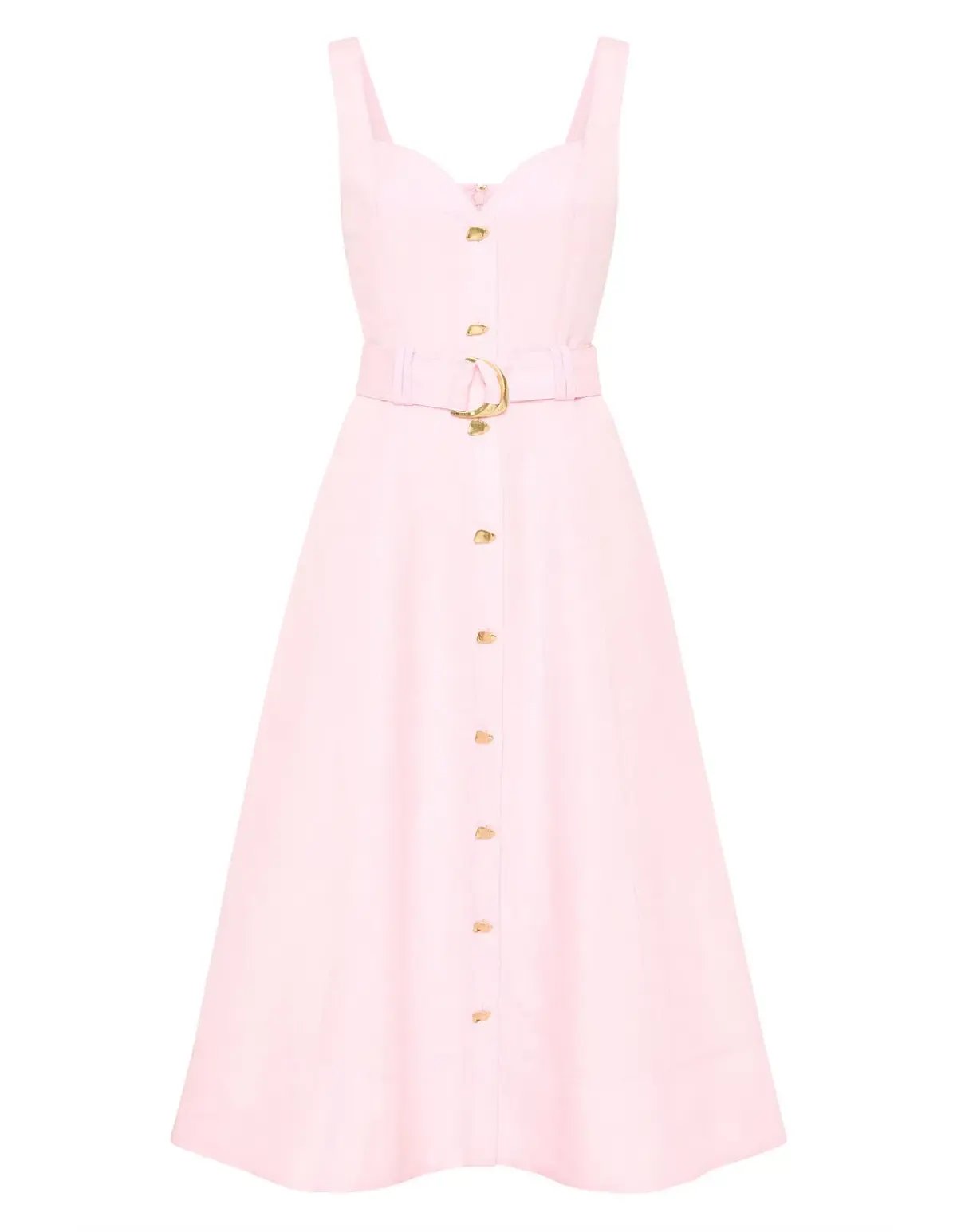 Aje Clay Belted Midi Dress Pastel Pink size8 photo 9