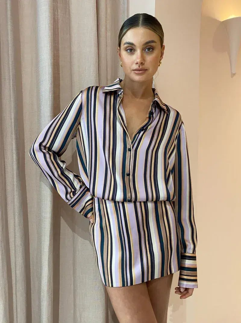 Hansen & Gretel Jerico Dress In Licorice Stripe Size AU 10 photo 5