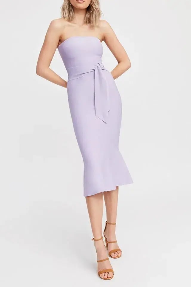Kookai Florida Strapless Midi Dress  Lilac Size 6 photo 2
