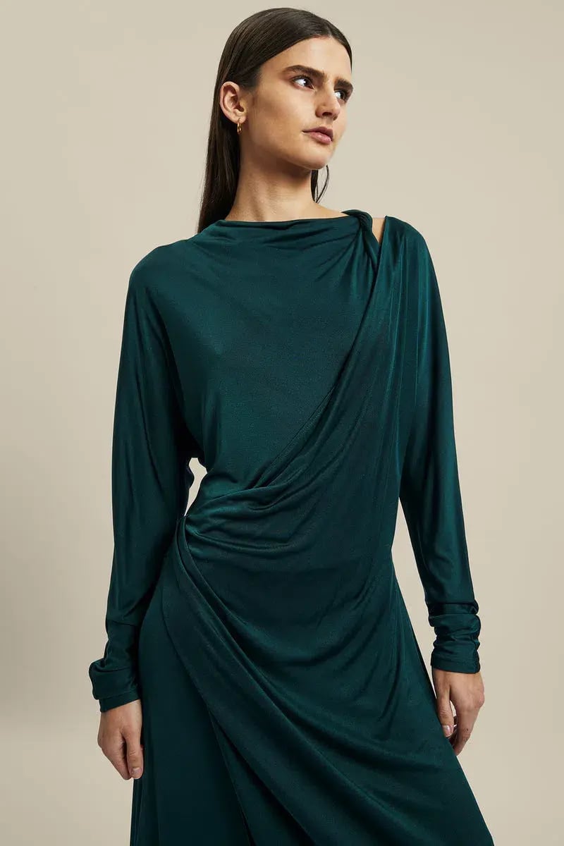 Ginger & Smart Coalesce Twist Front Dress Forest Green Size XS / Au 6 photo 2