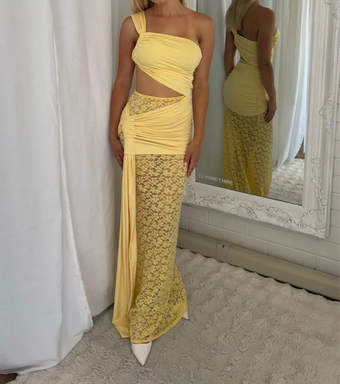 Deconduarte Paridiso Maxi Dress Yellow Size XS/6 photo 6