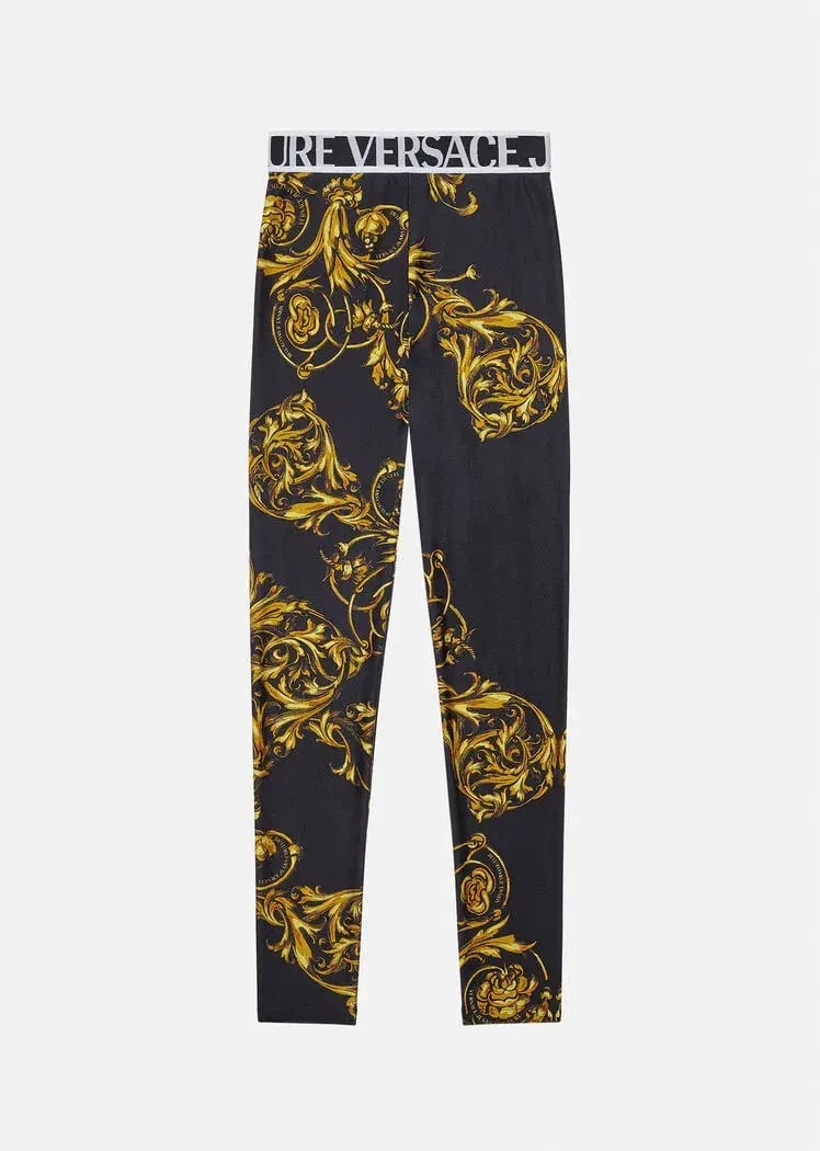 Versace Garland Crop Top and Leggings Set Black/Print Size 8 photo 8
