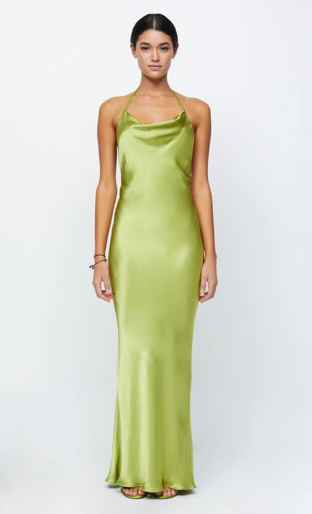 Bec & Bridge Odessa Halter Maxi Dress in Chartreuse Green Size 10 photo 3