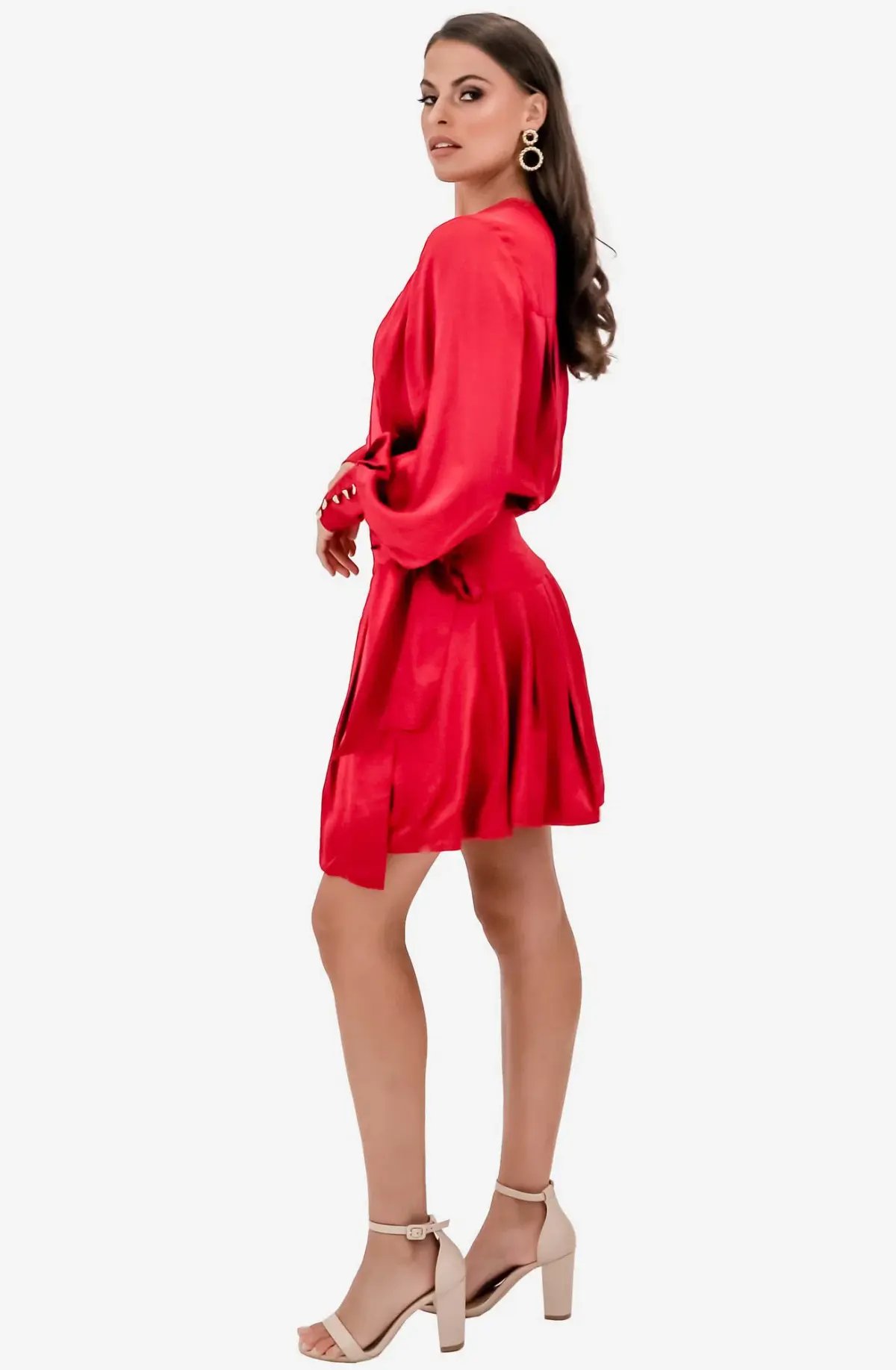 Aje Galina Wrap Dress Hot Pink Size 8 photo 2