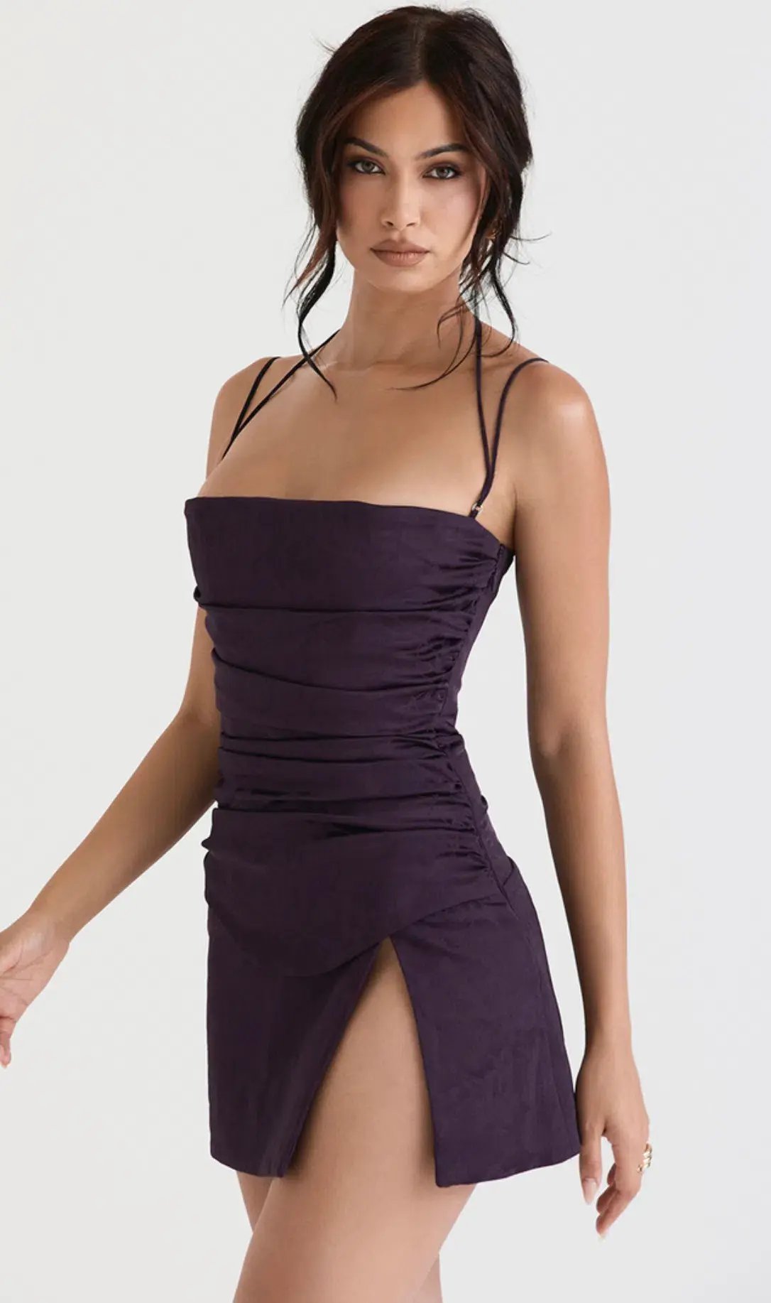 House of CB Melia Corset Mini Dress Purple Size 8 photo 2