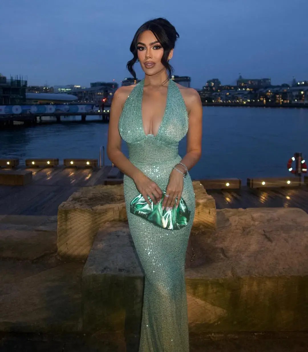 Maelle Paris Shimmer Maxi Gown Emerald Size S / AU 8 photo 3
