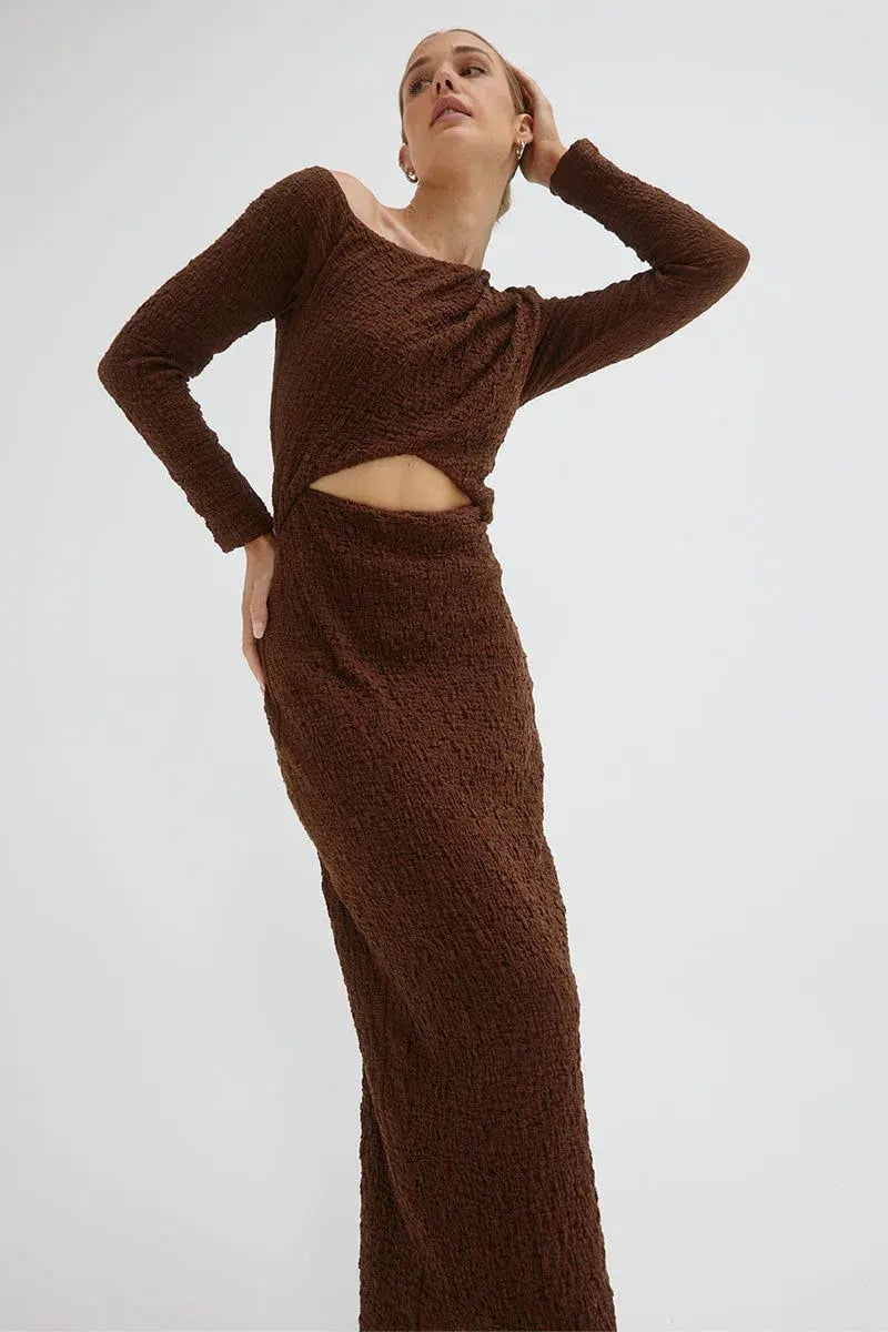 Sovere Overcast Dress In Carob Size 8 photo 2