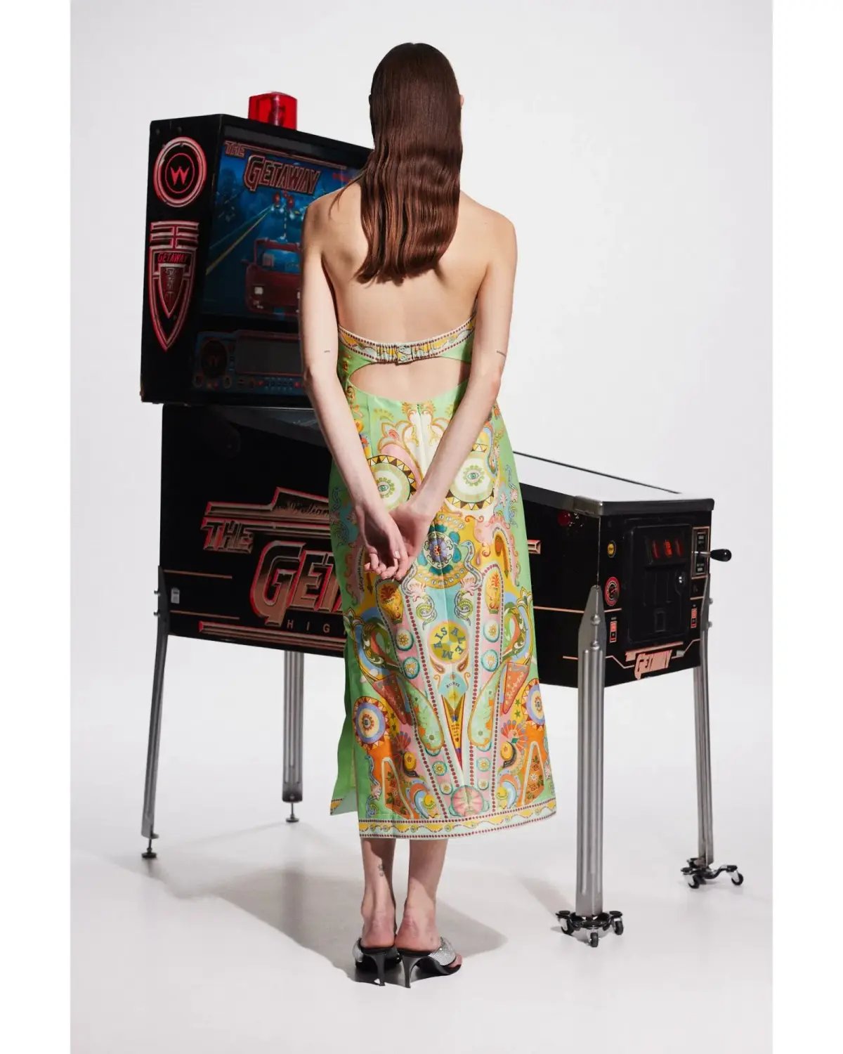 Alemais Pinball Bodice Midi Dress Print Size AU 6 photo 3