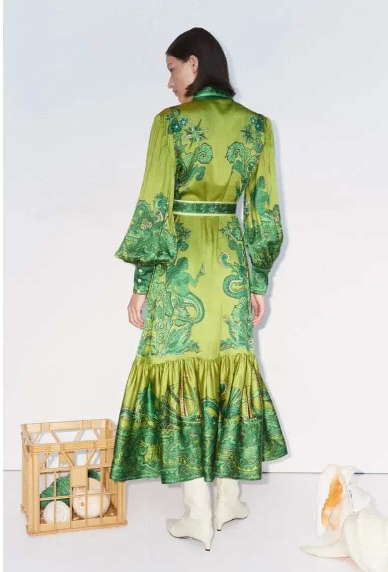 Alemais Solaris Shirtdress Olive Size 12 photo 3