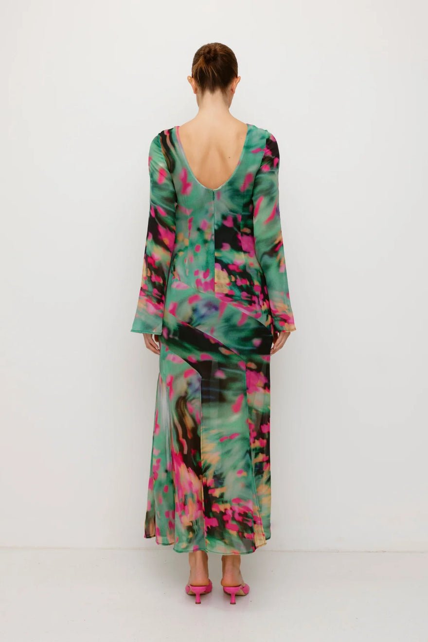 The Wolf Gang Giselle Maxi Dress - Verde Blur photo 3