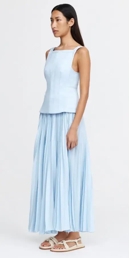 Acler Hollinshill Maxi Dress Baby Blue Size 16 photo 2