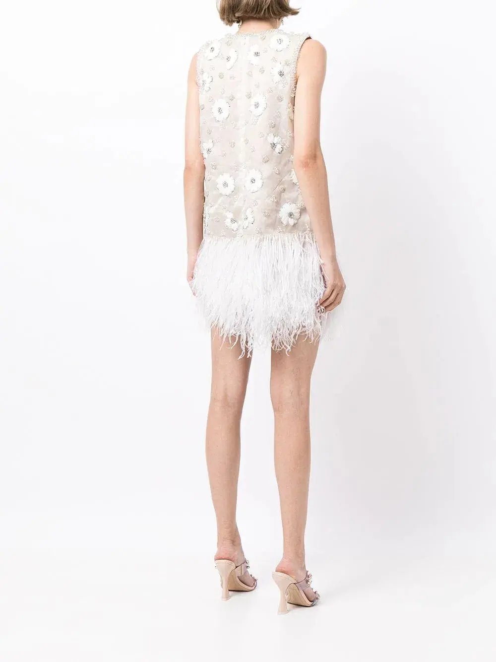 Rachel Gilbert Mave Floral Embroidered Mini Dress White Size 0/AU 6 photo 2