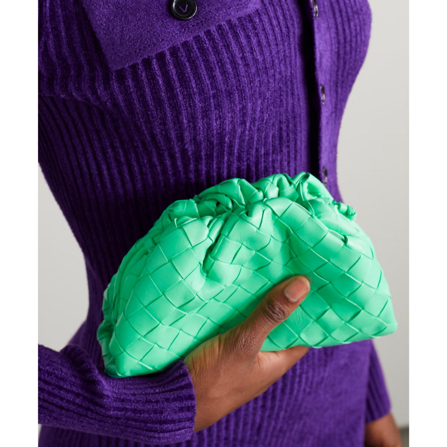 Bottega Veneta Mini Woven Clutch (mint) photo 3