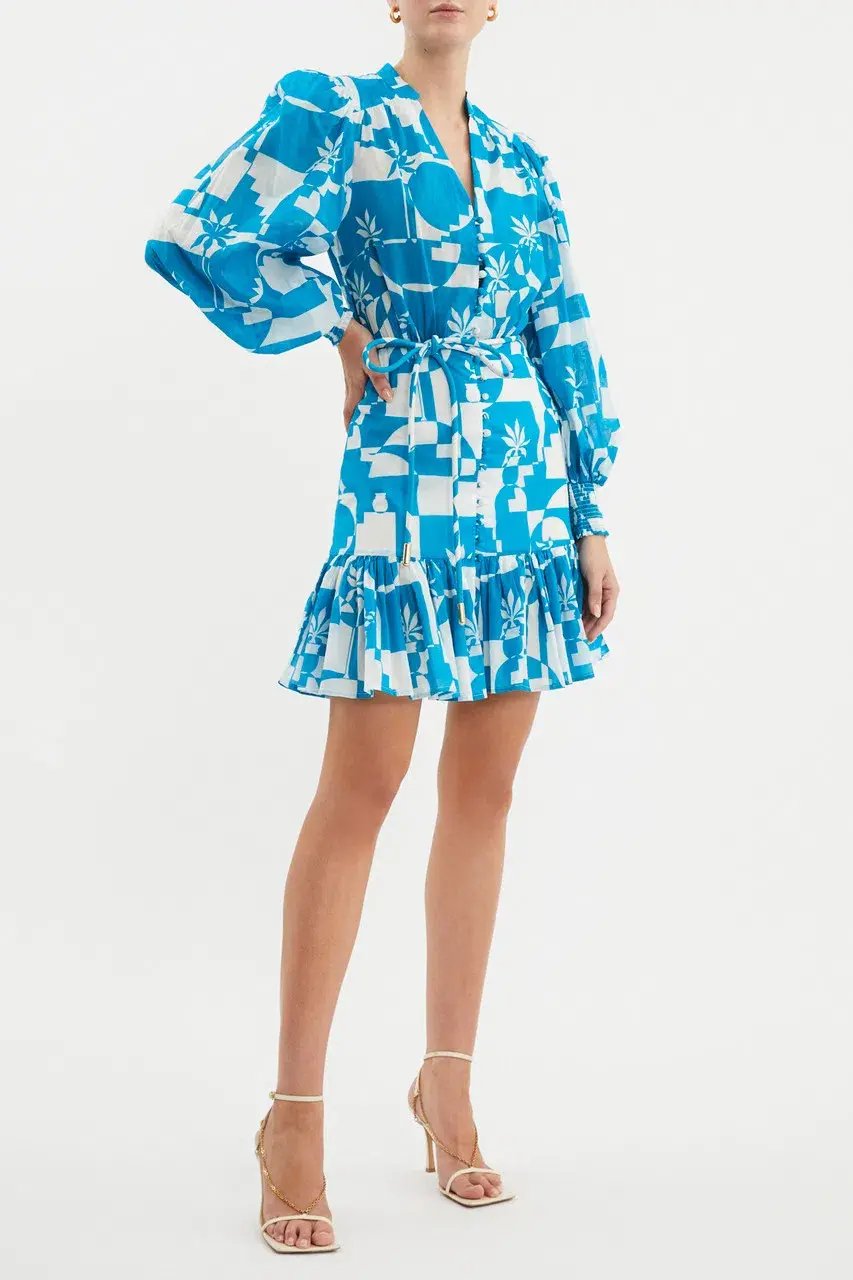 Rebecca Vallance Ibiza Mini Dress Print Size 10 photo 2