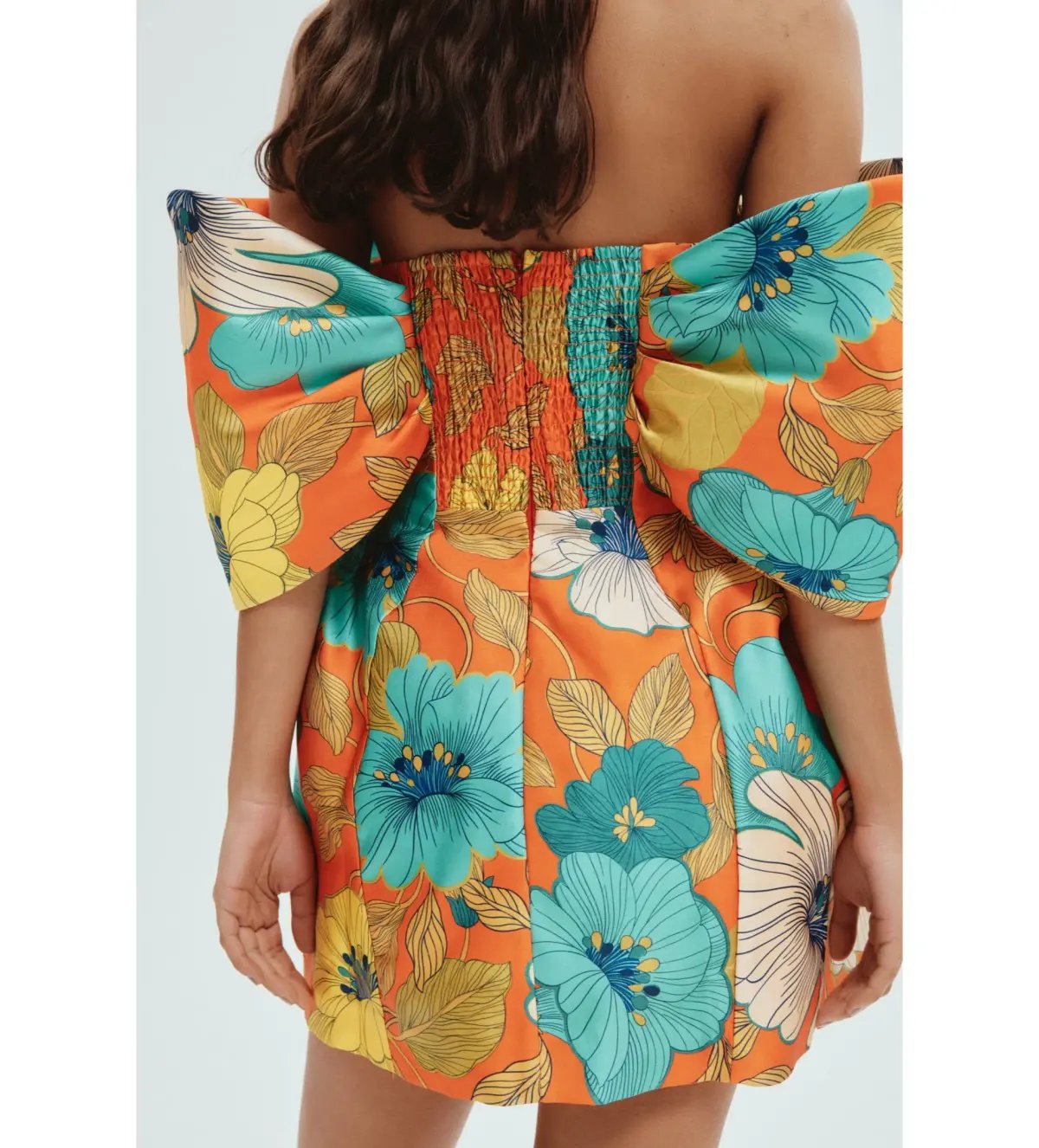 Alemais Piato Sculpt Mini Dress Marigold Multi Floral Size 14 photo 6