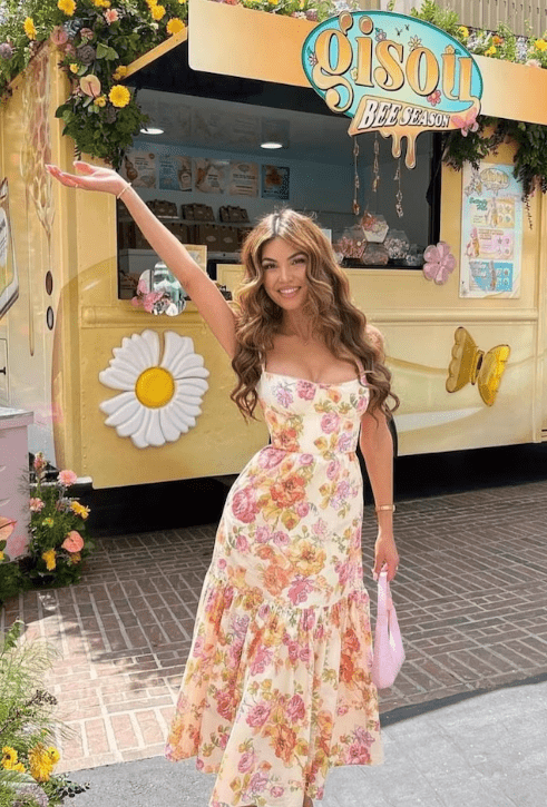 House of CB Elia Ivory Floral Midi Sundress photo 3