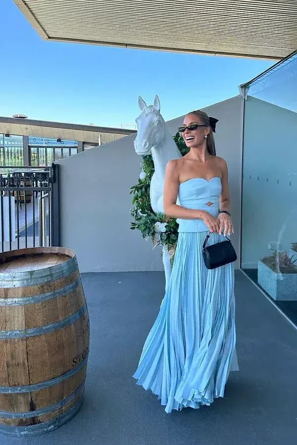 Acler Avonlea Midi Dress in Celeste Blue Size AU 8 photo 4