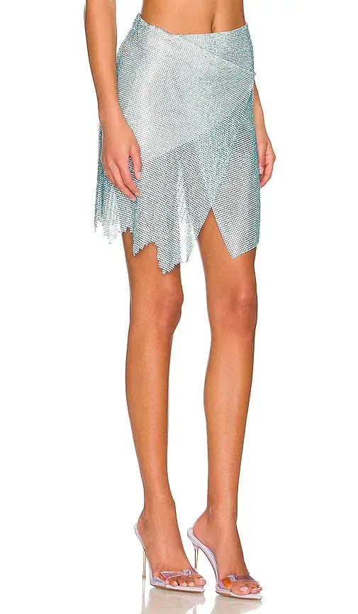 Poster Girl The Dawn Skirt in Cerulean Blue Crystal Size 8 photo 3