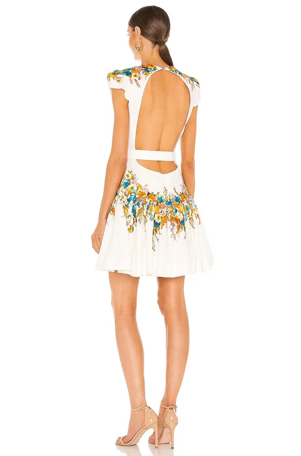 Zimmermann Estelle Tie Mini Dress Floral Size 0 photo 2