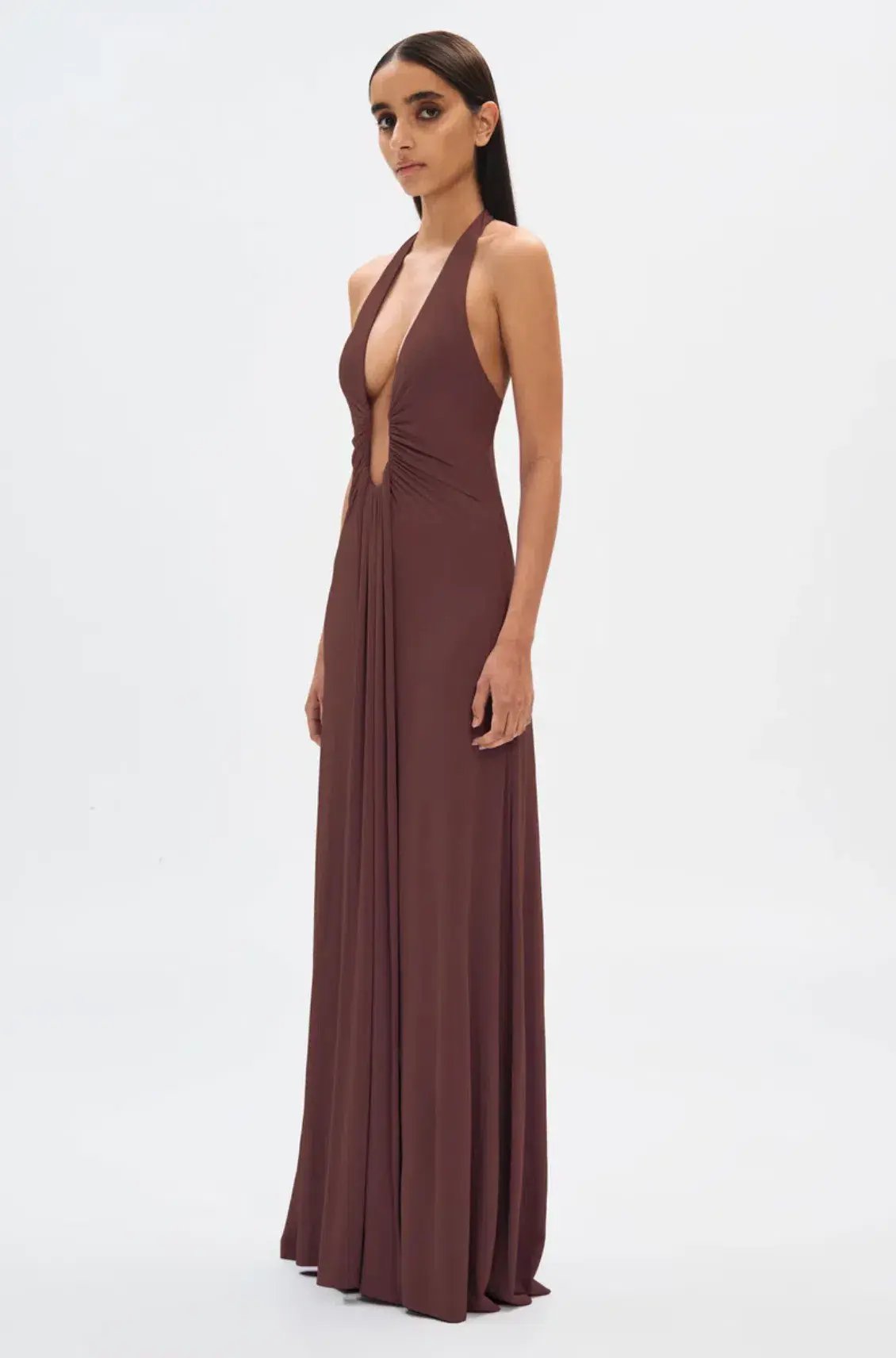Misha Jennifer Cupro Maxi Dress Cedar Size 8/S photo 2