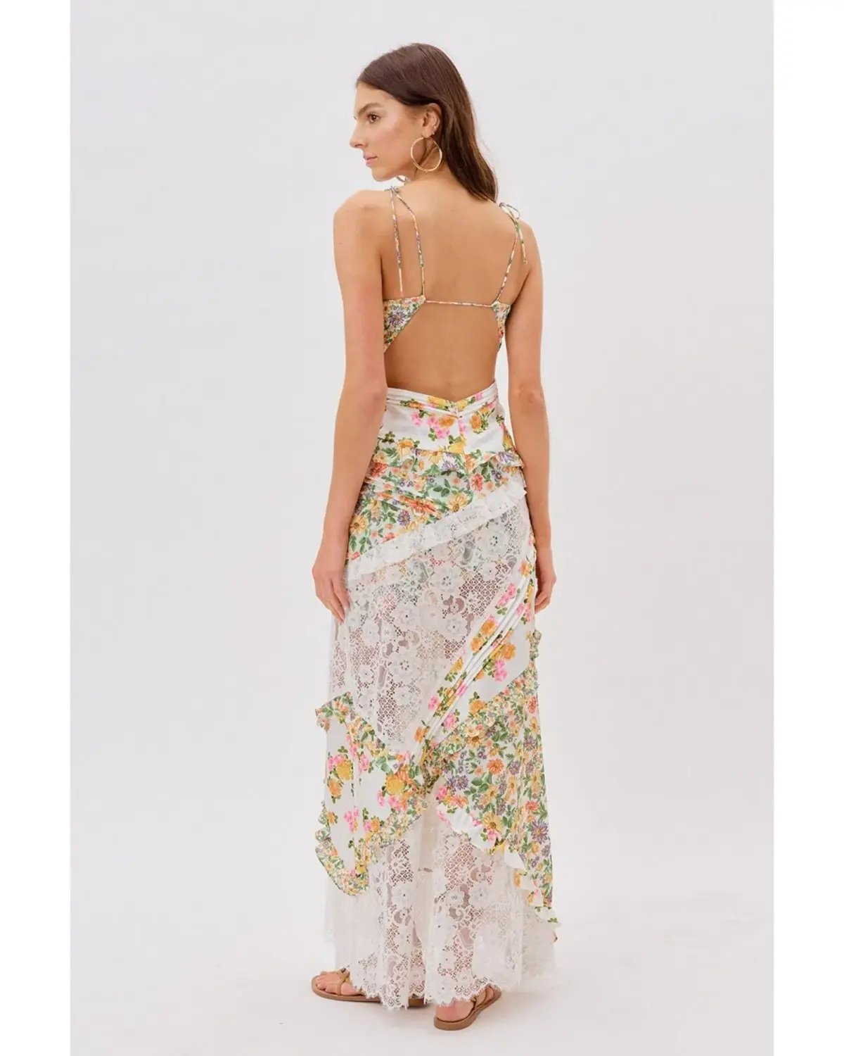 For Love and Lemons Rosalyn Maxi Dress Floral Size M / AU 10 photo 3