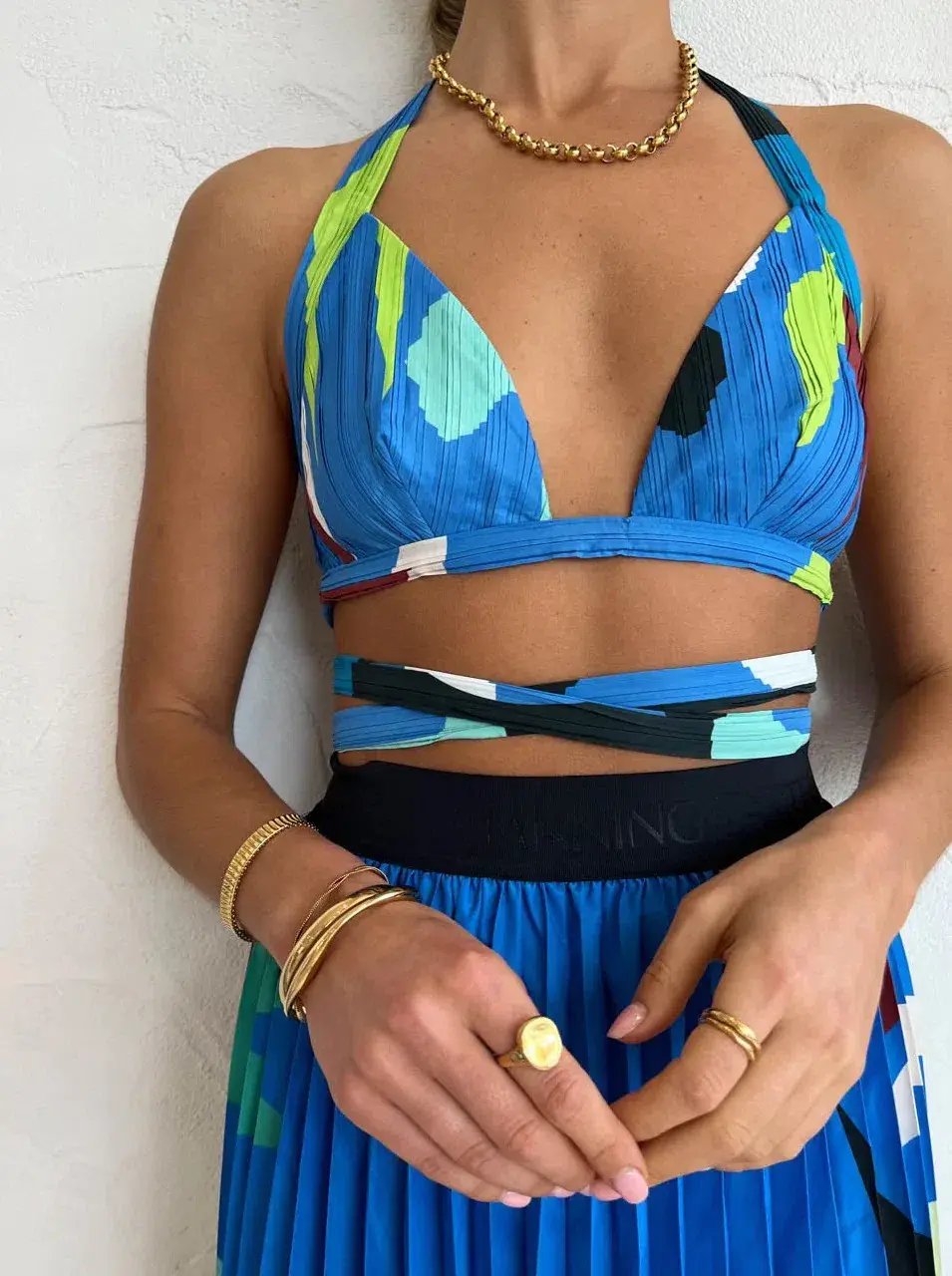 Manning Cartell Curtain Of The Moon Bralette and Skirt Set Mutli Size 8 photo 3