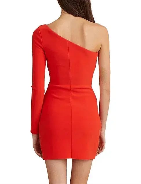 Bec & Bridge Lea One Shoulder Mini Dress Red Size 6 photo 3